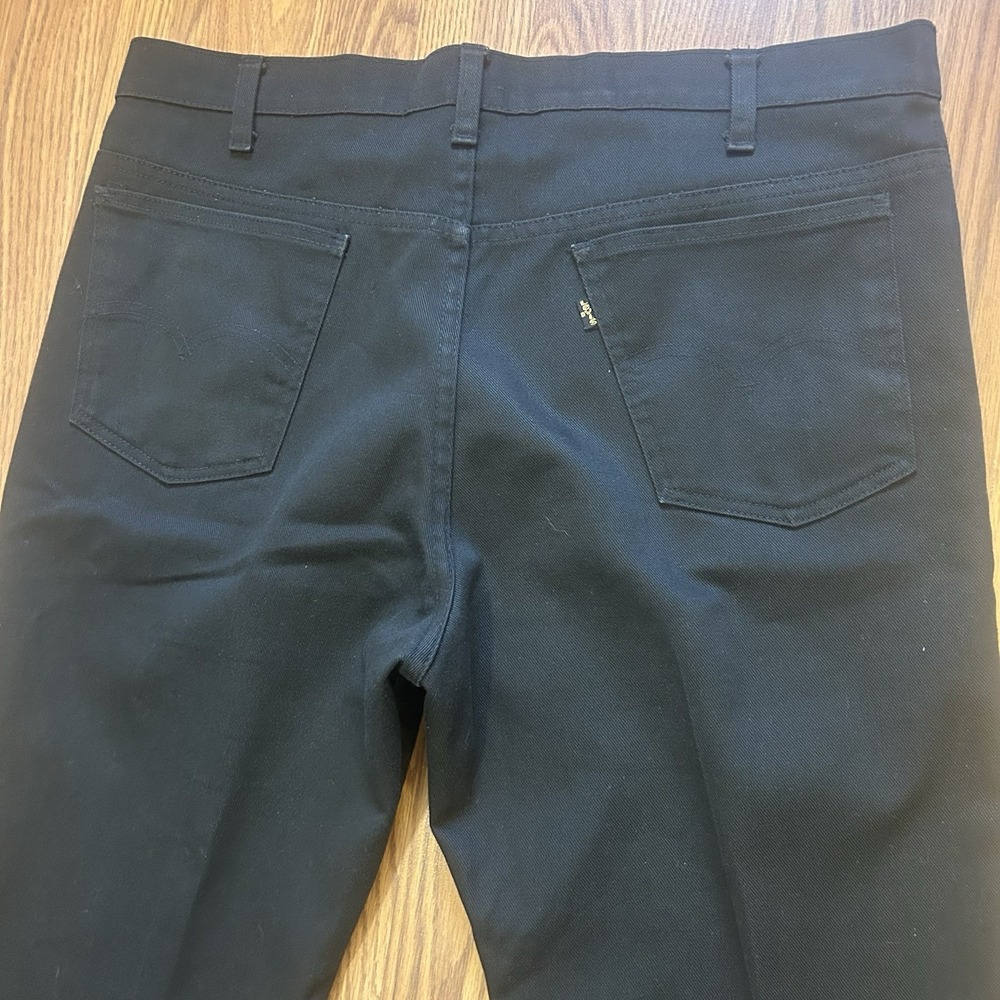 Vintage Levi's 517 Sta-Prest 76' USA Men's 38x30 (36x30) Black Gold Tab Jeans